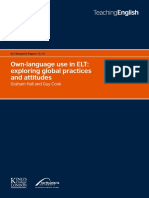Own-Language Use in ELT - Exploring Global Practices and Attitudes Graham Hall and Guy Cook