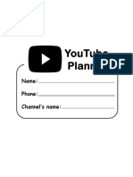 Youtube Video Planner - 120 Page - 8.5x11