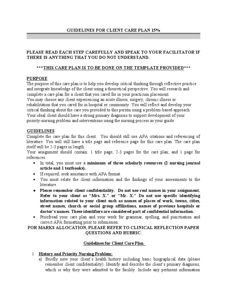 Client Care Plan A PDF Crohn's Disease Nursing