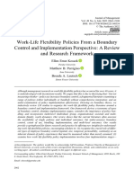 Work-Life Flexibility Policies From A Boundary Control and Implementation Perspective: A Review and Research Framework