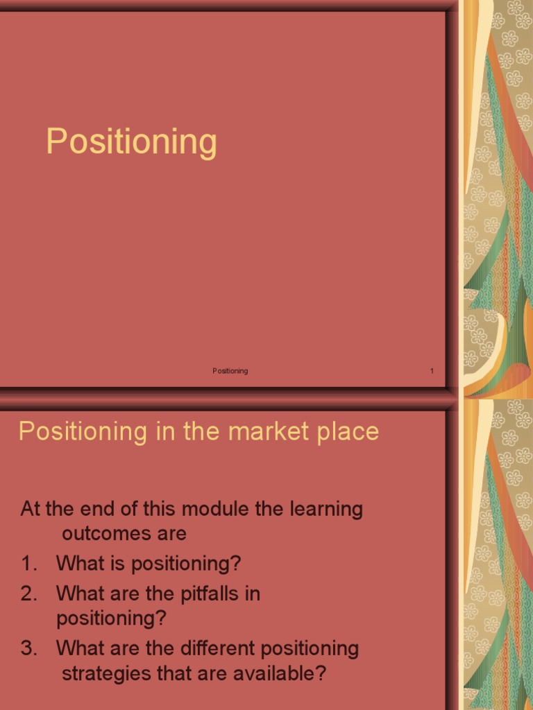 Positioning | PDF | Marketing | Business Economics