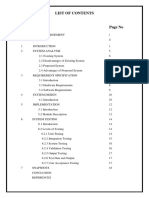 List of Contents For BL PDF