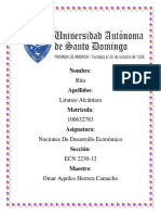 Rita Liranzo Alcántara, 100632783, ECN 2230-12, Tarea 4 PDF
