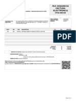 Factura Electrónica: Cant. UM Cód. Descripción V/U P/U Importe