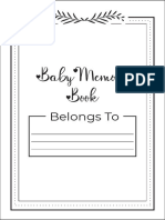 Free Printable Baby Memory Book | PDF