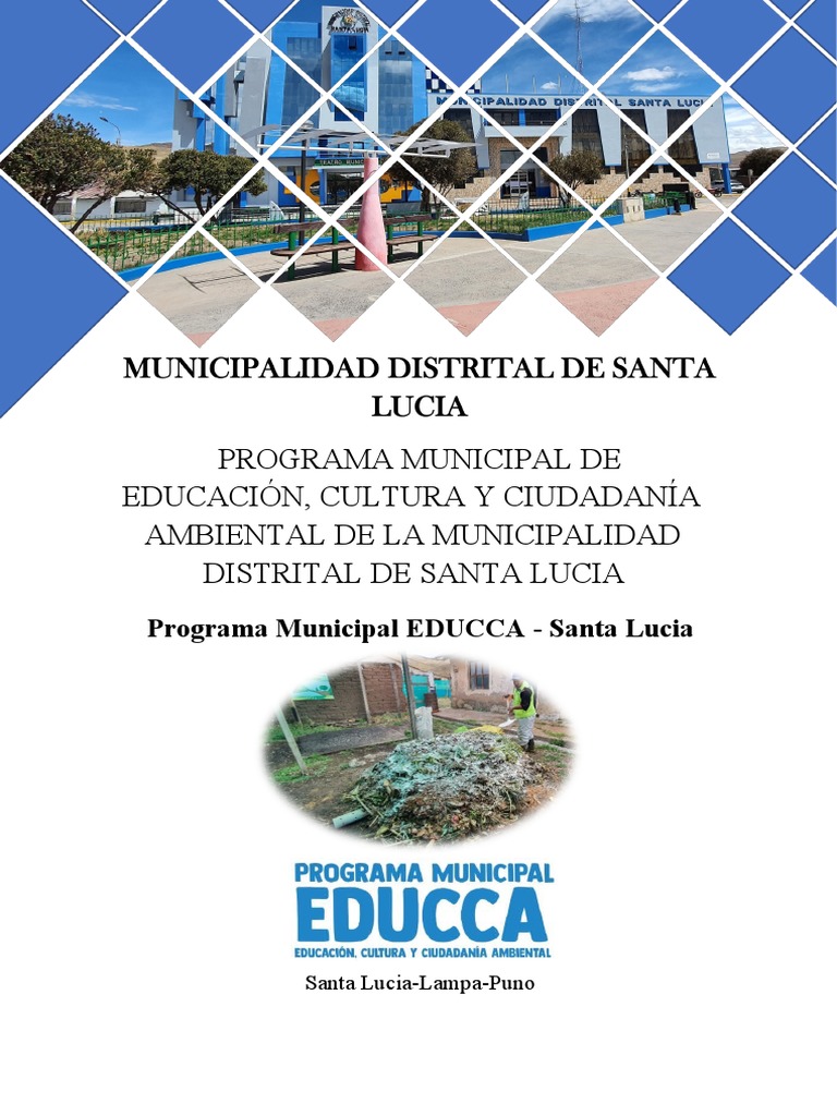 Programa Municipal EDUCCA-Santa Lucia Municipalidad Tipo E | PDF ...
