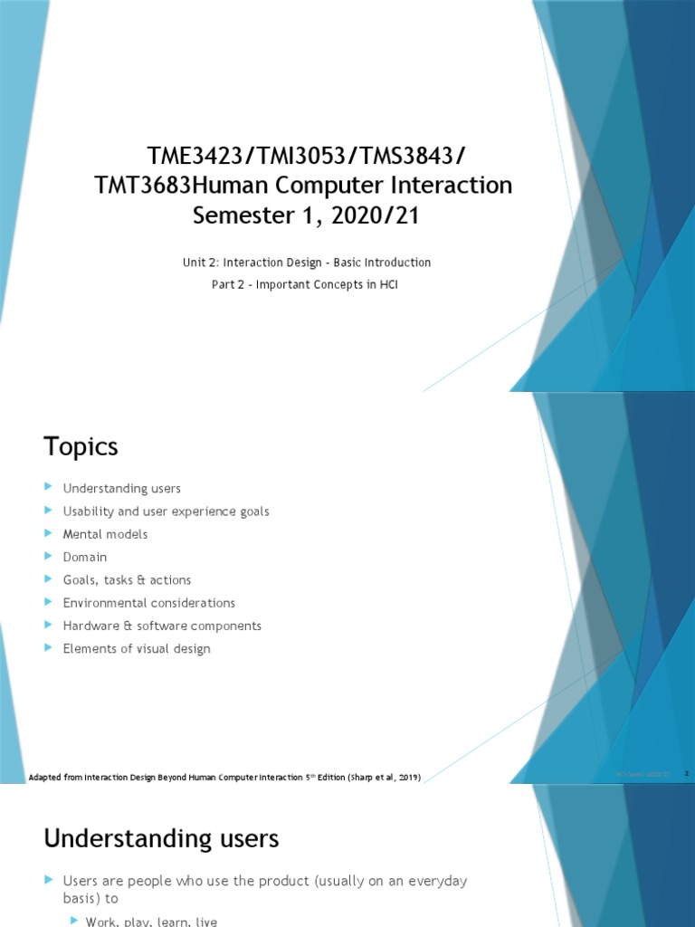 HCI-Sem1-202021-LU2-Part 2 | PDF | Usability | User Experience