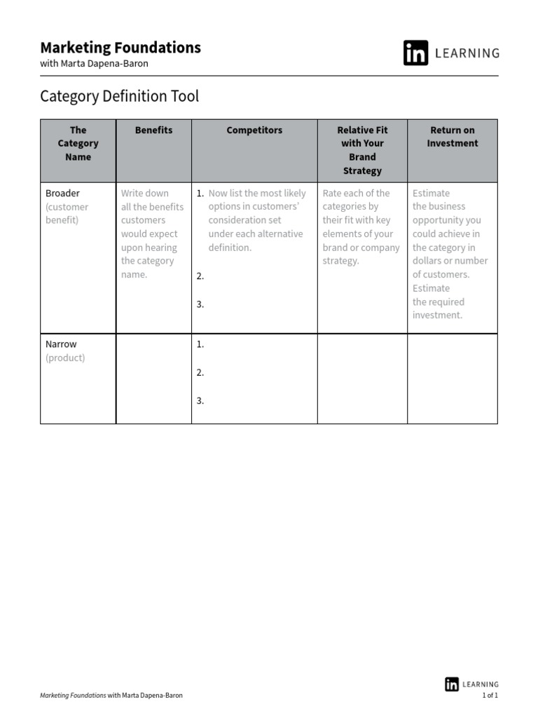 Category Definition Tool PDF
