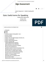 Essential Speaking Terms Quiz