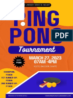 Blue Orange Creative Table Tennis Tournament Flyer