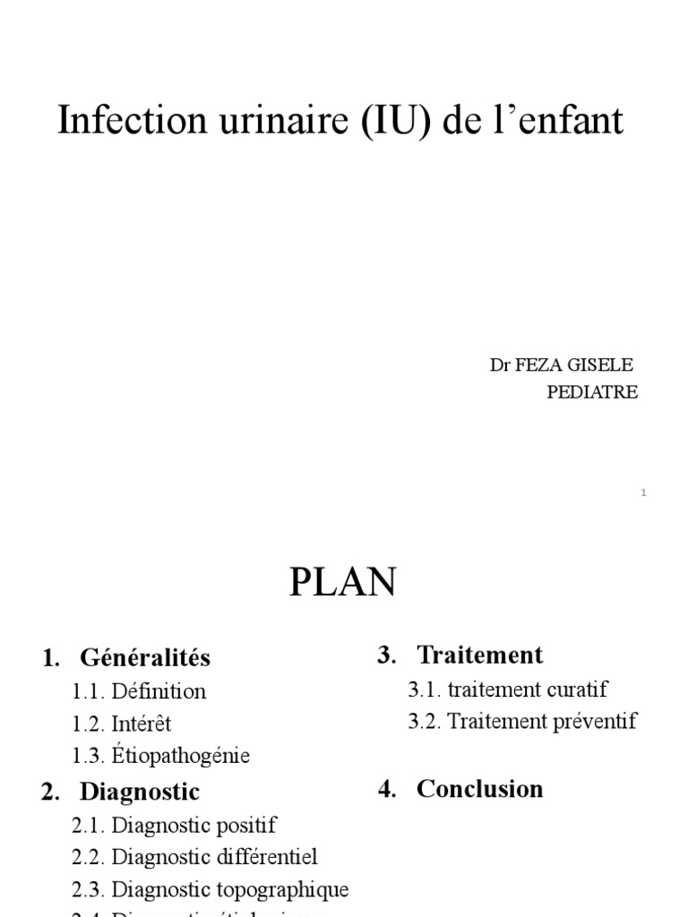 Infection Urinaire en Pédiatrie PDF