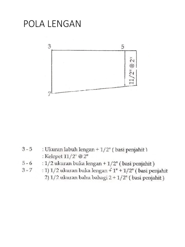 Pola Lengan | PDF