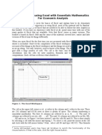Introduction To Using Excel With Essentials Mathematics For Economic Analysis