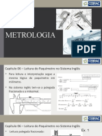 Medindo com paquímetro em polegadas