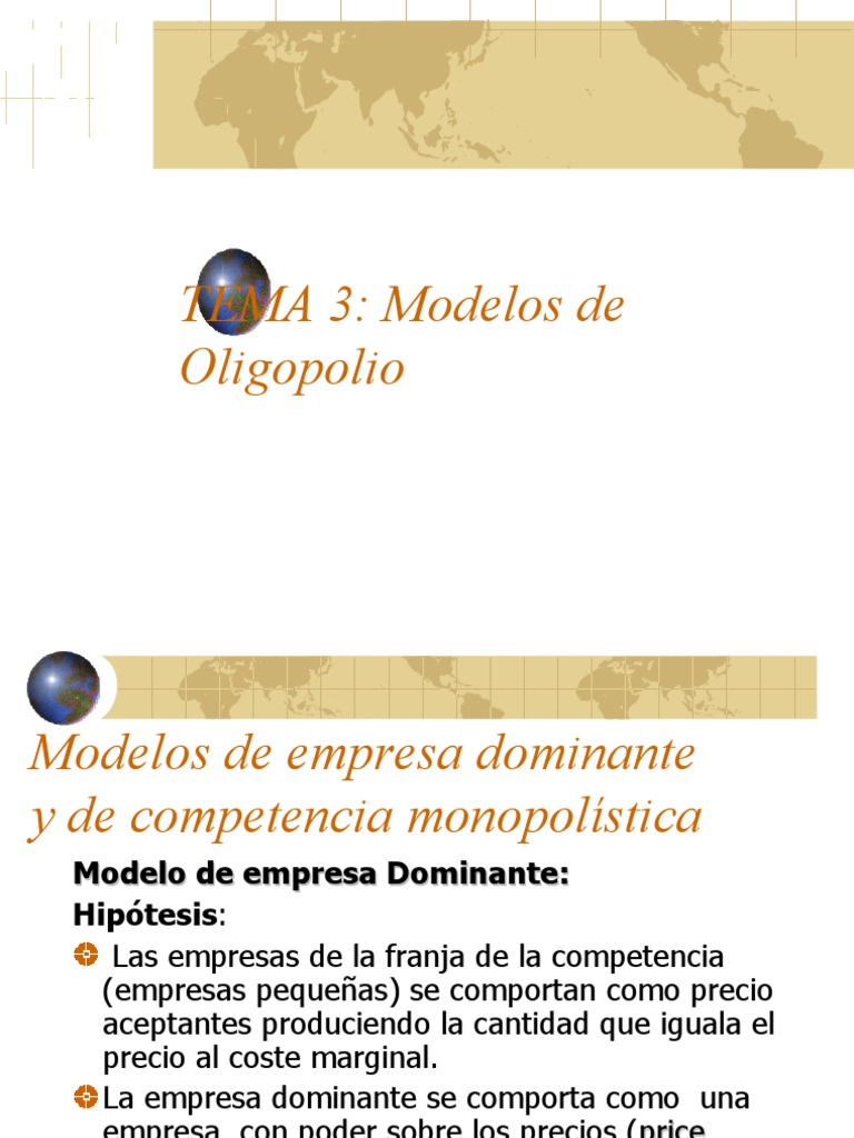 Modelos de Oligopolio | PDF | Monopolio | Oligopolio