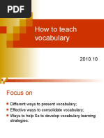 How To Teach Vocabulary