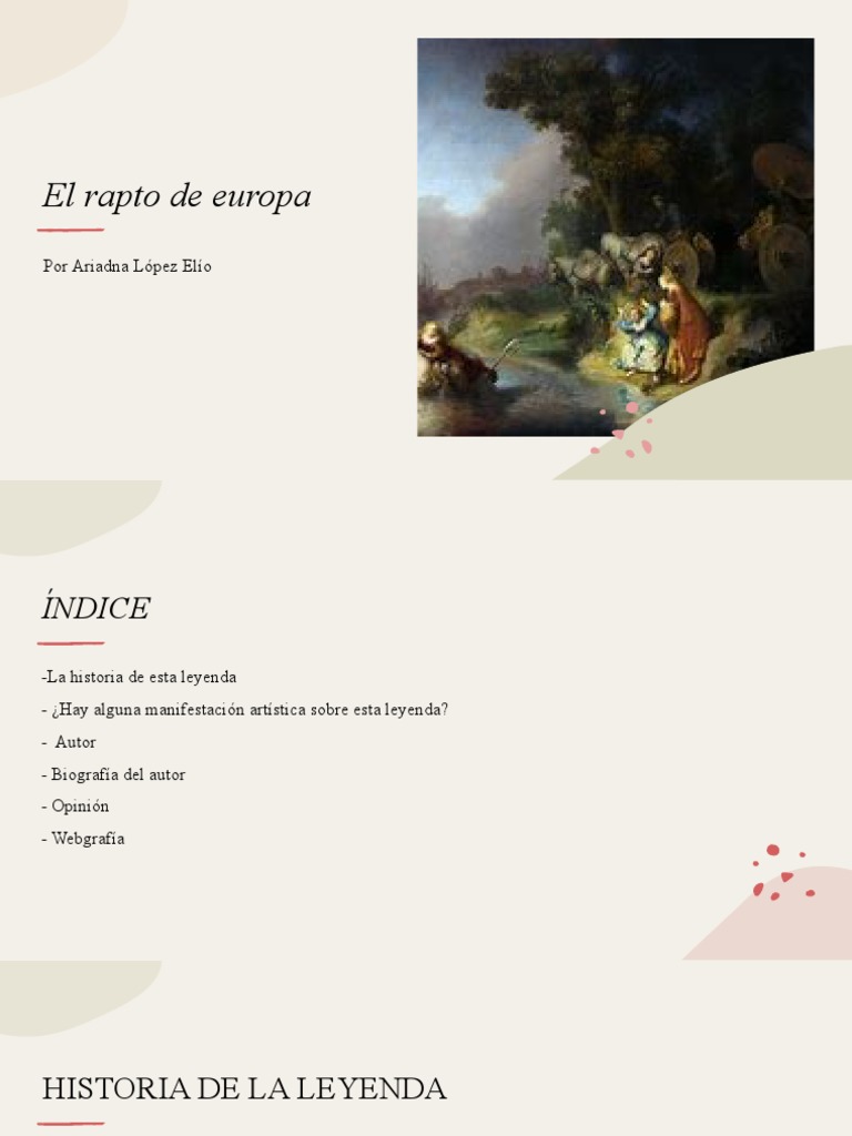 Leyenda y Arte del Rapto de Europa | PDF