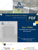 Escuela Profesional de Ingeniería Civil: CURSO: "Análisis Estructural"