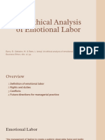 An Ethical Analysis of Emotional Labor