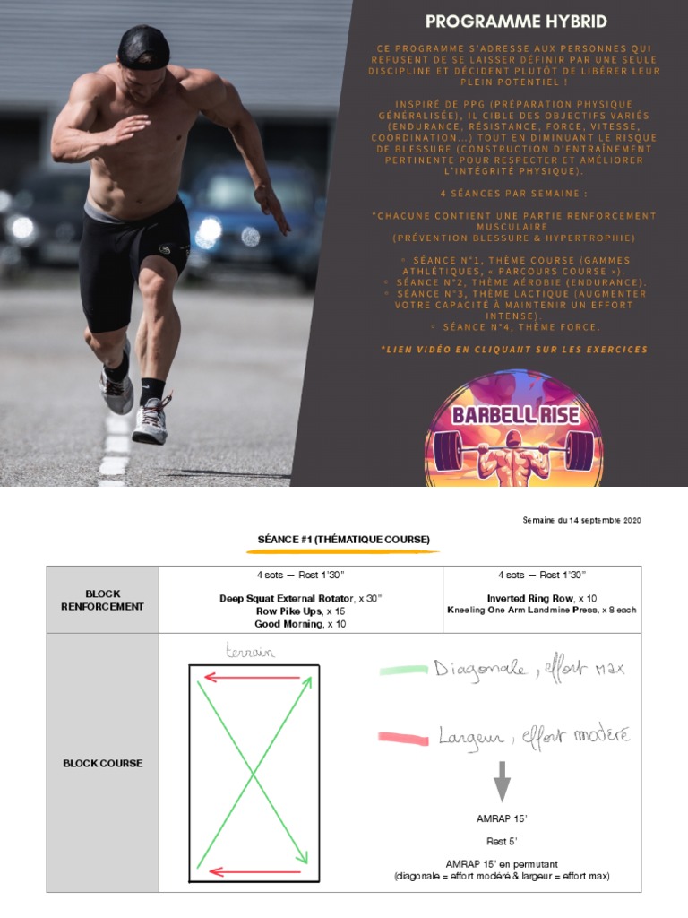 Programme d'entraînement du 14 septembre | PDF | Musculation | Musculation