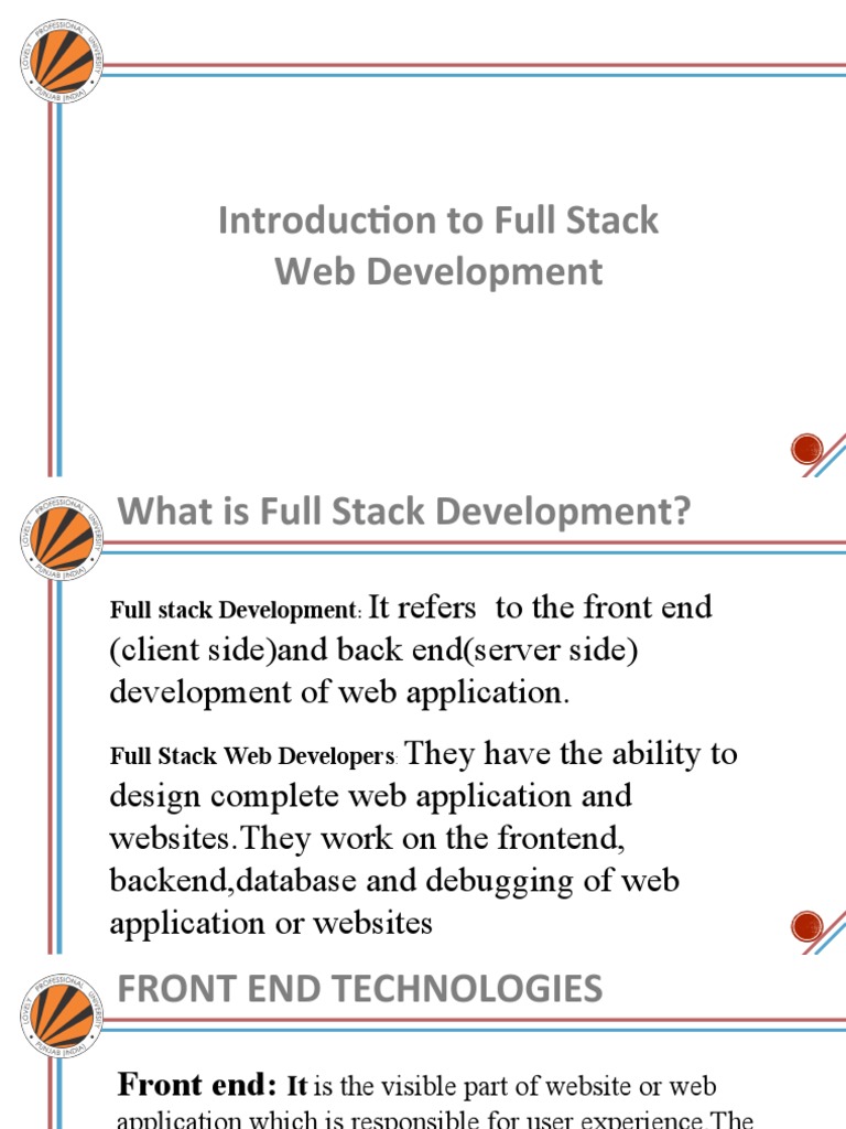 Unit6FullStackWebDevelopment.ppt | PDF
