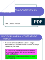 MODIFICACIONES AL CONTRATO DE TRABAJO