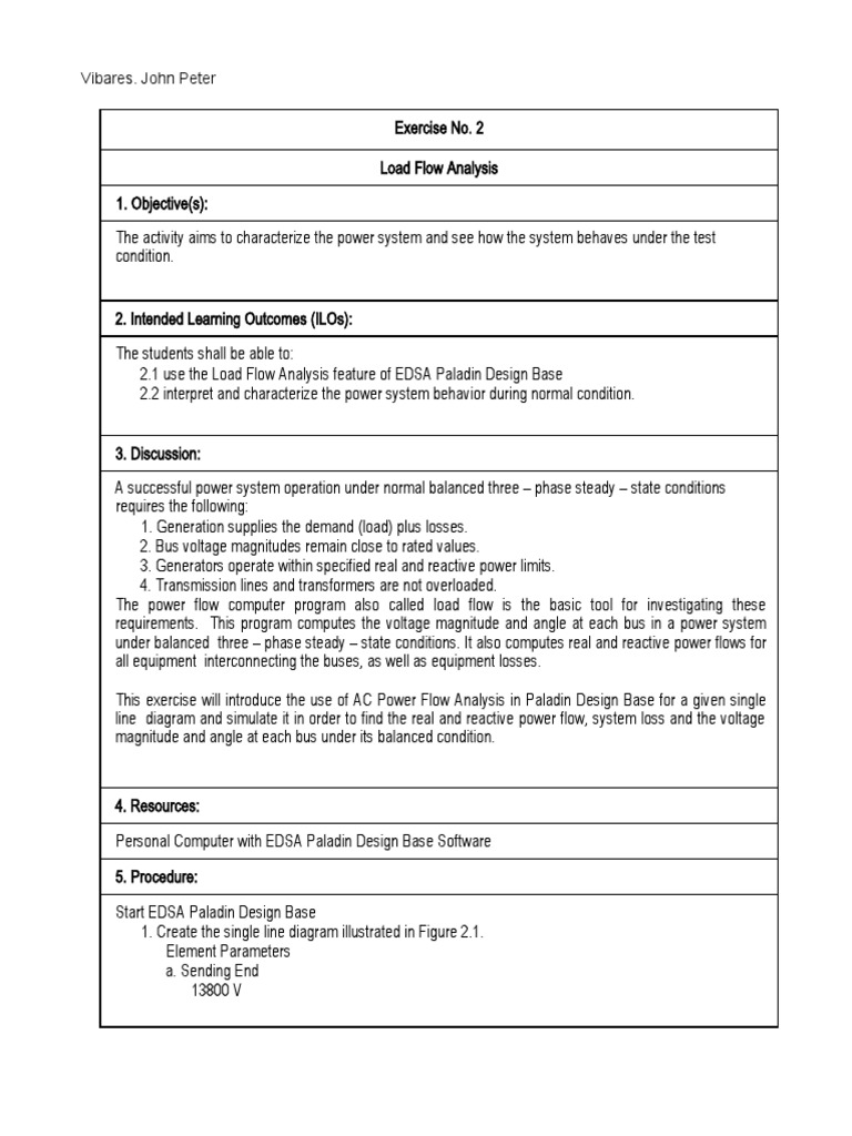 Load Flow Analysis with EDSA Paladin | PDF | Power (Physics ...