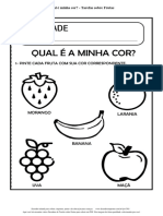 Desenhos de Tarefas Sobre Frutas para Colorir Qual e Minha Cor