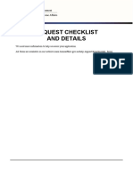 Request Checklist and Details