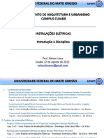 A Introduo Disciplina de Instalaes Eltricas 26-08-2022 AMBIENTAL SANITARIA