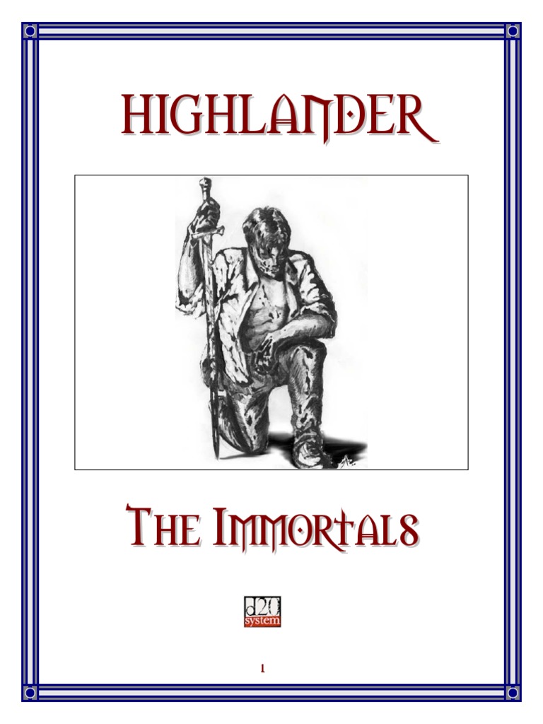 Highlander - The Immortals Core Rulebook (d20) | PDF | License ...