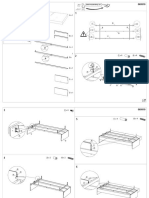 ILB 201 Black Steel Sofa Bed Arms Assembly Instruction