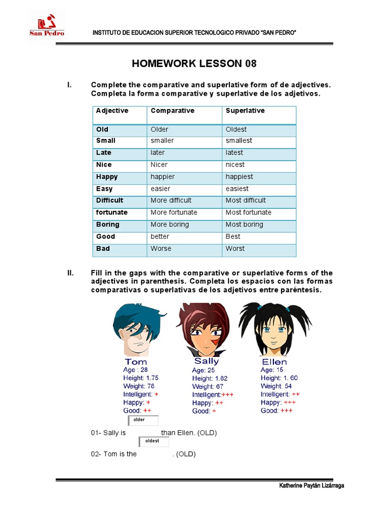 Homework Lesson 08 | PDF