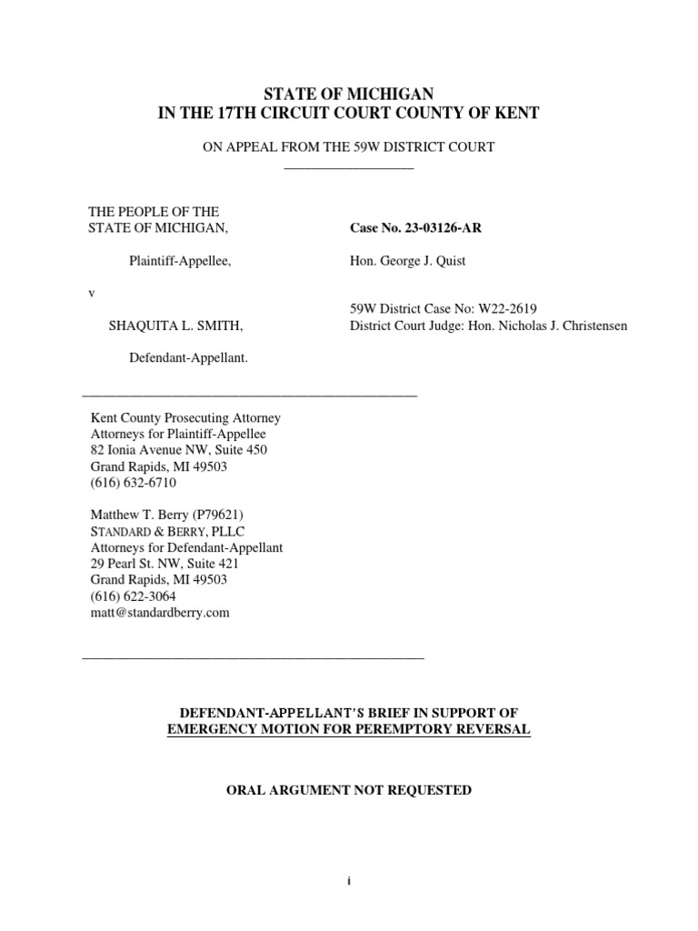 Brief in support of motion for peremptory reversal pdf