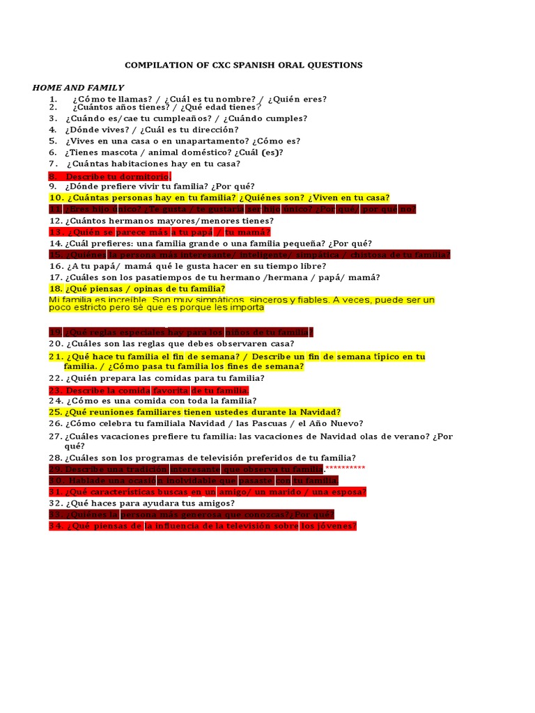 Spanish Syllabus Cxc 2024 Release