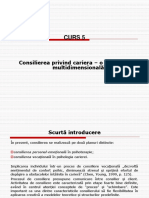 Curs 5 Consilierea Privind Cariera - o Abordare Multidimensionala PDF