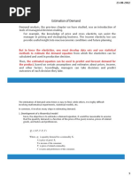 Lesson 7 - Estimation of Demand