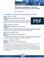 Centro de Operaciones de Emergencia - Coe Salud: Resumen Ejecutivo de La Situación en Salud A Nivel Nacional