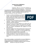 Comment Faire La Méditation Transcendantale PDF