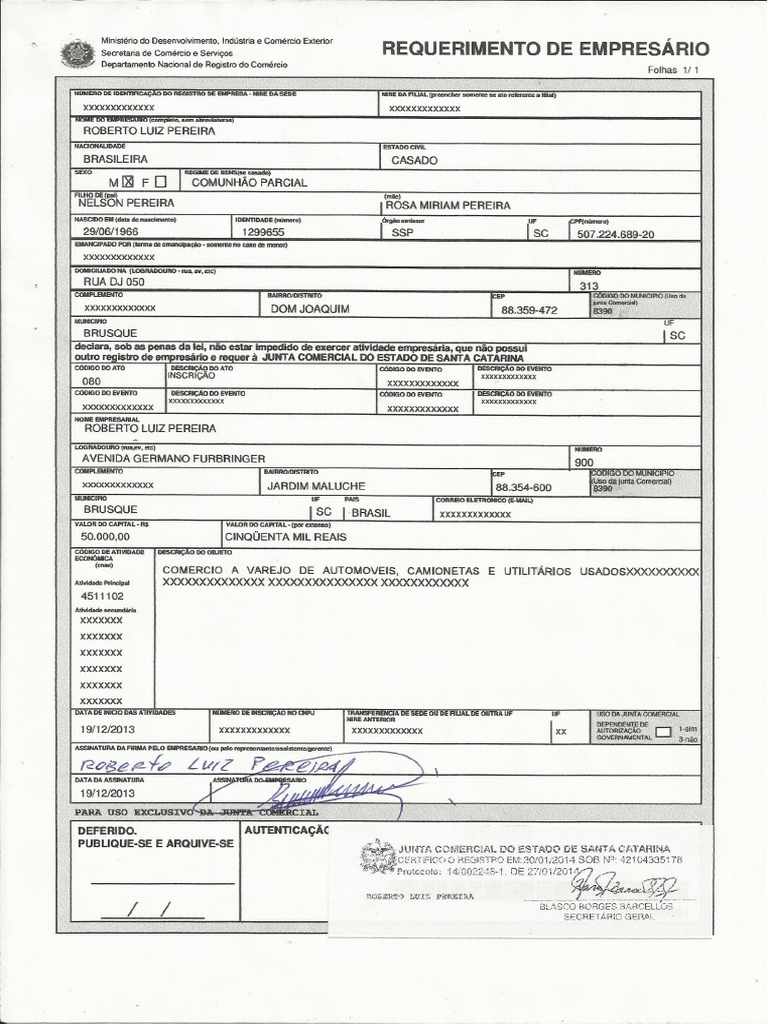 Modelo De Requerimento Individual