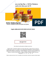 Mctrío Mediano de Big Mac + Mctrío Mediano Cuarto de Libra Por $179