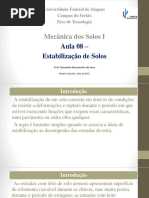 Solos I - Aula 08 - Estabilização de Solos