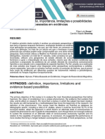 HIPNOSE - Definição, Importância, Limitações e Possibilidades Baseadas em Evidências