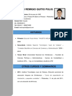 Héctor Quitio CV 24 años