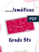 Plan de Mejoramiento Matemáticas Grado 5°