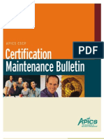 Certification Maintenance Bulletin: Apics CSCP