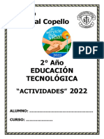 Actividades Educación Tecnológica Segundo Año 2022