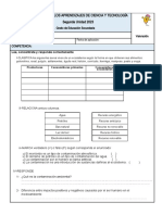 Evaluación aprendizajes C y T