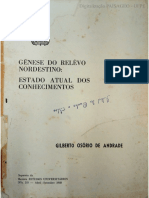Genese Do Relevo Nordestido - Estado Atual Dos Conhecimentos - Gilberto Osorio de Andrade 1968