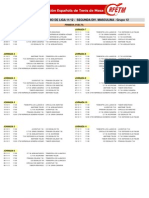 Calendario Segunda División Nacional de Tenis de Mesa g.12 2011/2012